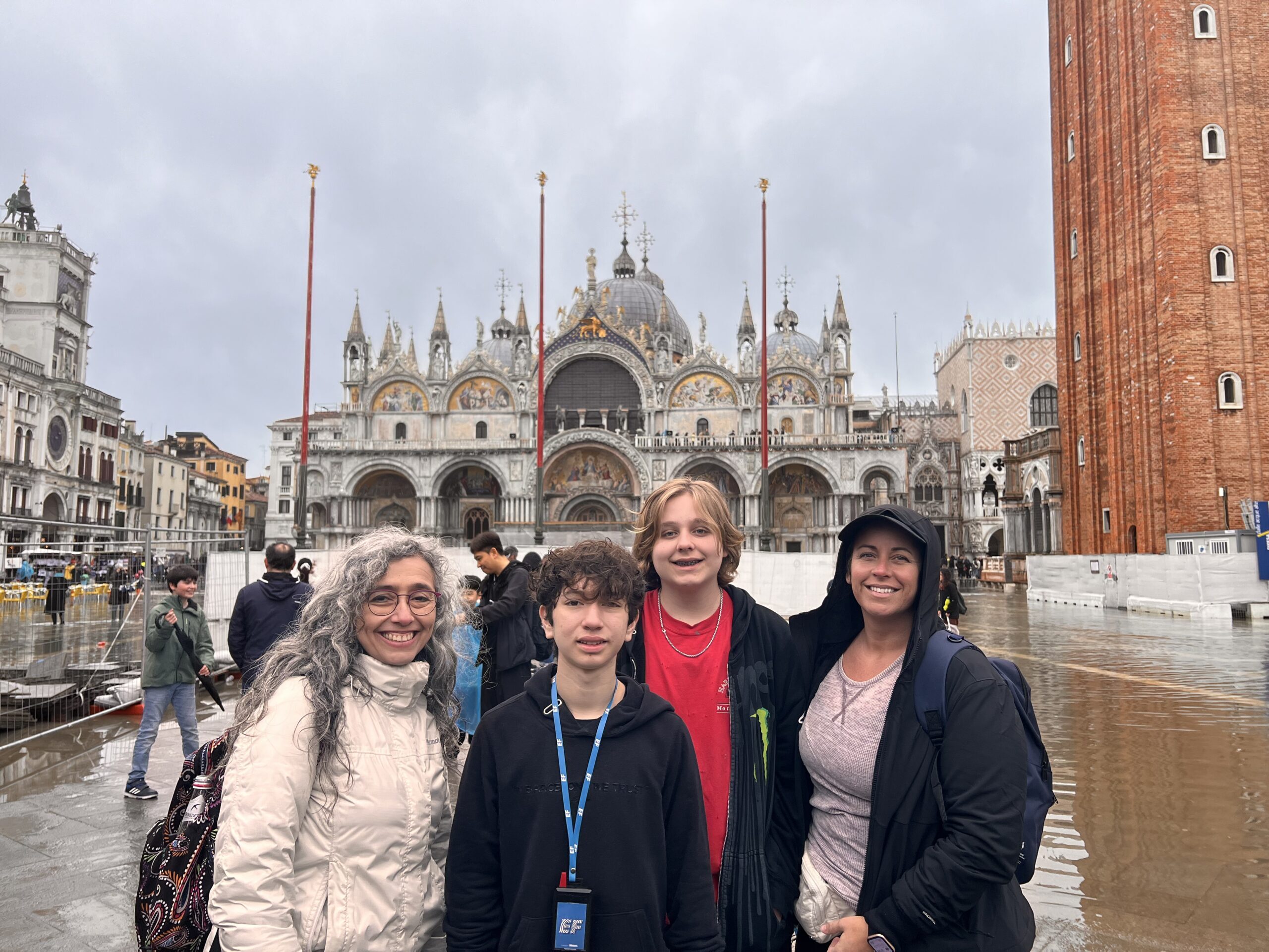 Ivy Languages International students and teacher exploring Venice during a language immersion trip