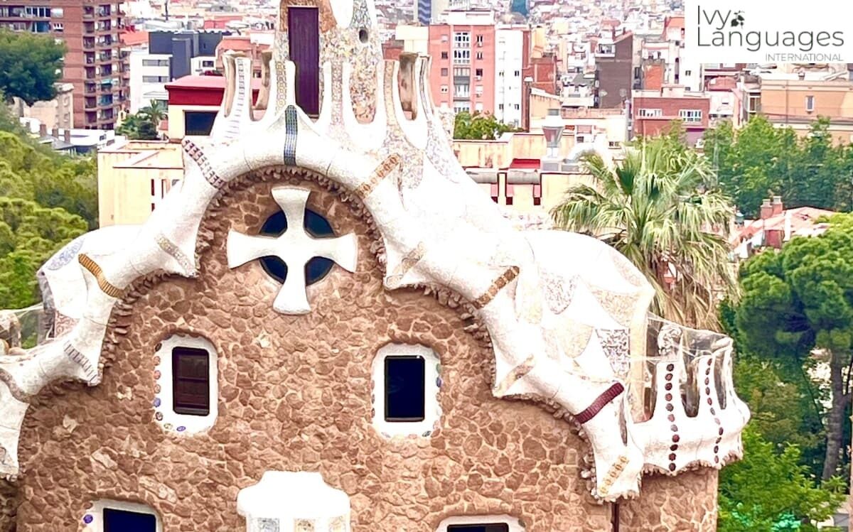 Advanced English fluency program by Ivy Languages International, inspired by immersive travel learning at Park Güell Barcelona